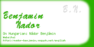 benjamin nador business card
